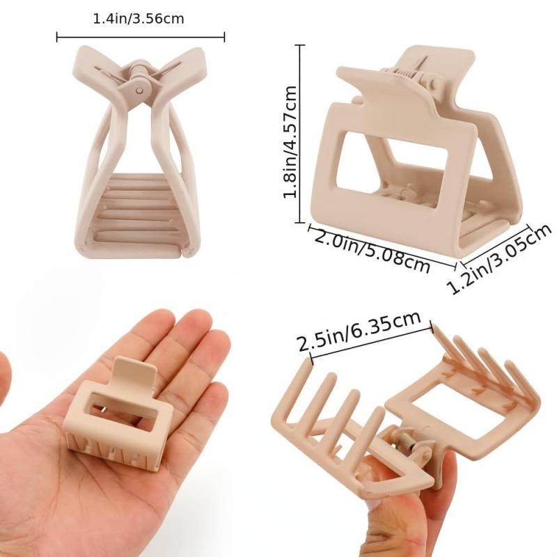5pcs Matte Hair Claw Small Hair Clips For Thin Fine Hair