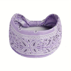 Vintage Paisley Pattern Hair Tie Stretch Knotted Headband