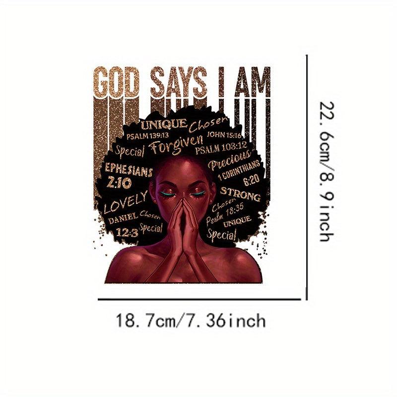 Dark Women Print Sticker Iron Transfer for T-shirt Jeans Backpack