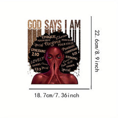 Dark Women Print Sticker Iron Transfer for T-shirt Jeans Backpack