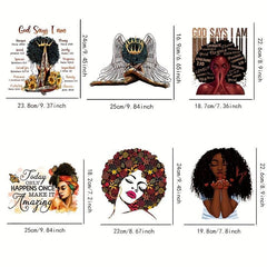 Dark Women Print Sticker Iron Transfer for T-shirt Jeans Backpack