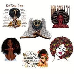 Dark Women Print Sticker Iron Transfer for T-shirt Jeans Backpack