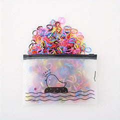 500pcs Children's Hair Ties Elastic Hair Ropes All match Hair Accessories