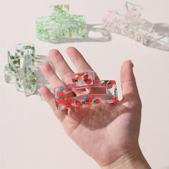 Square Strawberry Hair Clip Hair Claw Clip for Women