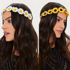Sun Flower Wreath Headband Small Daisy Seaside Style Hair Accessory