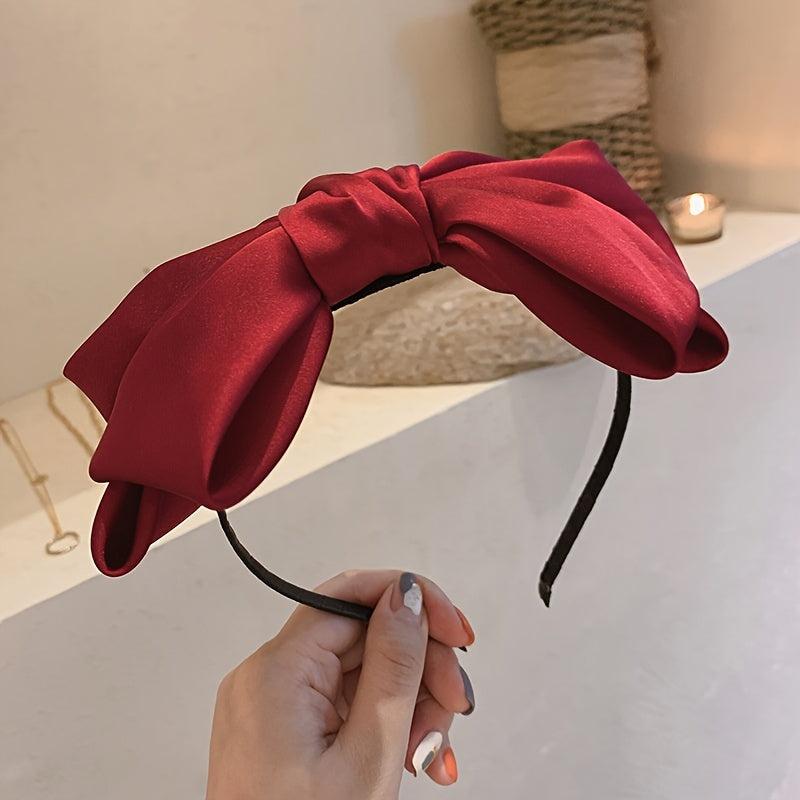 Big Bows Hairband Silk Fabric HeadBand For Girls Teens