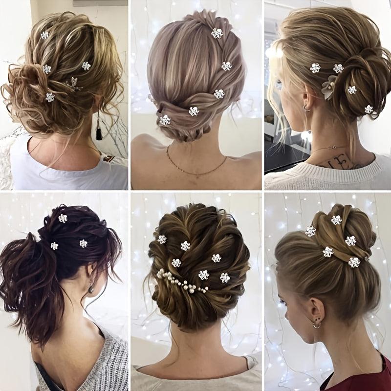 20pcs Bridal Crystal Rhinestone U Hairpins Wedding Party Women Hair Accessories
