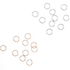 10 Pcs Circle Hair Ring Set Metal Clips Hair Decorative Accessories