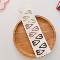 10pcs Macaroon Snap Hair Clips Non Slip Hair Accessory