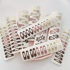 10pcs Macaroon Snap Hair Clips Non Slip Hair Accessory