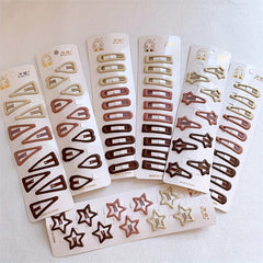 10pcs Macaroon Snap Hair Clips Non Slip Hair Accessory