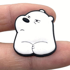 10Pcs Bear Cartoon Shoe Charms for Clogs Birthday Decorations