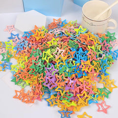 Set of 20 Solid Star Hair Clips for Girls