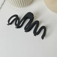 Geometric Wave Line Hair Claw Clip for Thick Hair