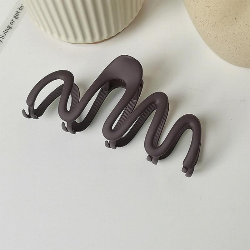 Geometric Wave Line Hair Claw Clip for Thick Hair