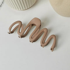 Geometric Wave Line Hair Claw Clip for Thick Hair