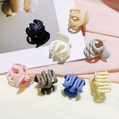 8pcs Small Octopus Hair Claw Clip Solid Hair Claw Style Hair Claw For Side Hair
