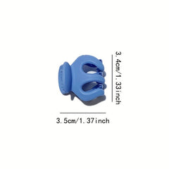 8pcs Small Octopus Hair Claw Clip Solid Hair Claw Style Hair Claw For Side Hair