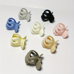 8pcs Small Octopus Hair Claw Clip Solid Hair Claw Style Hair Claw For Side Hair