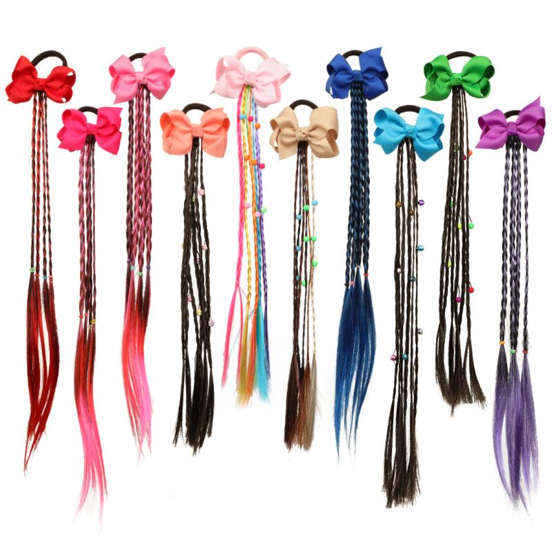 Colorful Braided Hair Extensions Ponytails