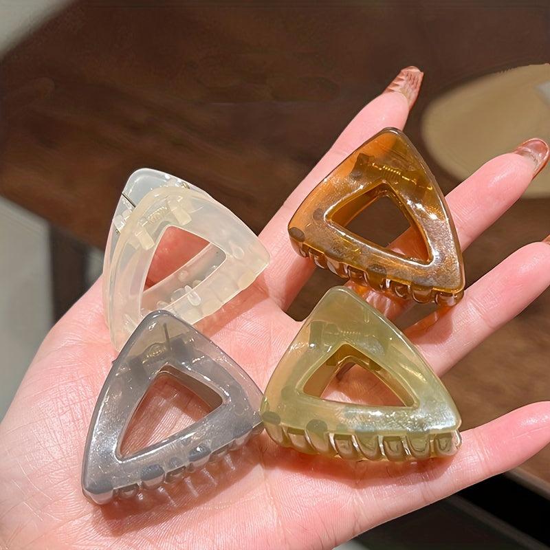 Jelly Hair Claw Triangle Hair Clip Style Nonslip Ponytail Holder