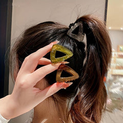 Jelly Hair Claw Triangle Hair Clip Style Nonslip Ponytail Holder