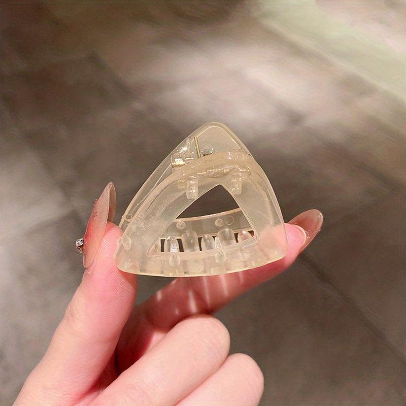 Jelly Hair Claw Triangle Hair Clip Style Nonslip Ponytail Holder