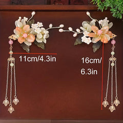 Chinese Style Flower Hair Clip With Pendant Bridal Wedding Hair Accessories