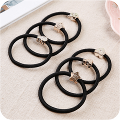 30pcs Cartoon Beads Ponytail Holder Rubber Band Elastic Hair Accessories