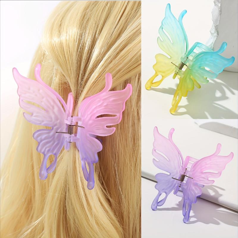 Matte Butterfly Hair Claw Clip Strong Hold Grip Hair Jaw Clip