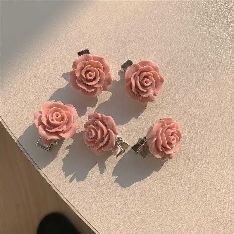 5pcs Flower Hair Clips Duckbill Hair Pins Barrettes for Girls Women