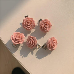 5pcs Flower Hair Clips Duckbill Hair Pins Barrettes for Girls Women