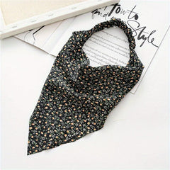 Women's Triangle Towel Elastic Hairband Floral Head Scarf Hair Band Boho Style