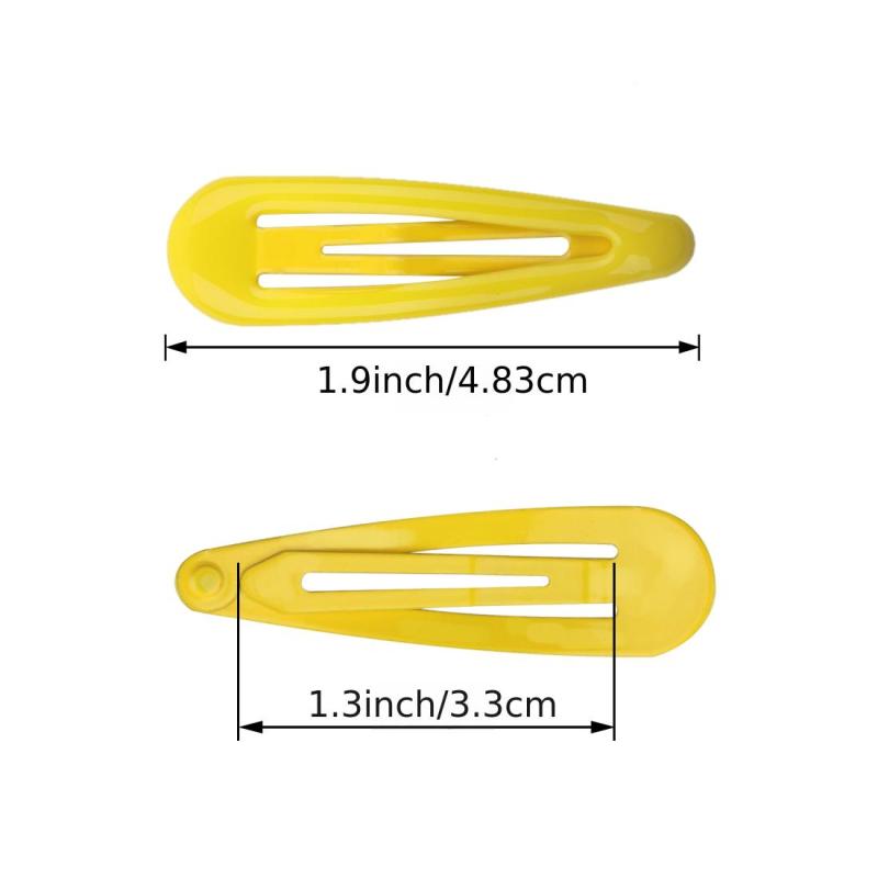 40pcs Solid Medium Hair Snap Clip Girls Women Hair Accessory