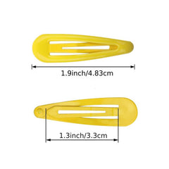 40pcs Solid Medium Hair Snap Clip Girls Women Hair Accessory