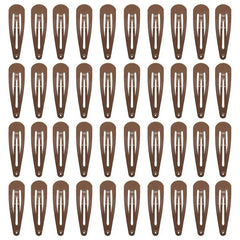40pcs Solid Medium Hair Snap Clip Girls Women Hair Accessory