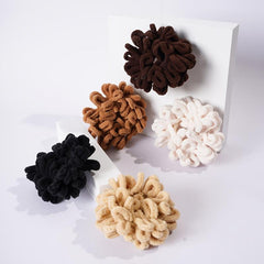 Fluffy Velvet Hijab Scrunchie Solid Hair Ring Tie Bun Clip