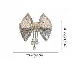 Pearl Rhinestone Hair Barrettes Tassel Spring Clip Hairpin Hair Accessories