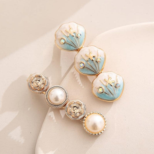 Beach Starfish Shell Cartoon Hairpin Metal Hairpin Hair Accessories