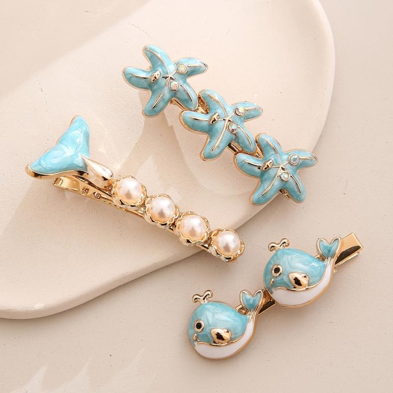Beach Starfish Shell Cartoon Hairpin Metal Hairpin Hair Accessories