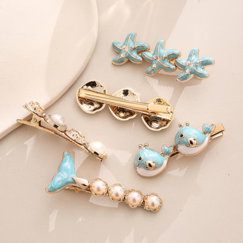 Beach Starfish Shell Cartoon Hairpin Metal Hairpin Hair Accessories