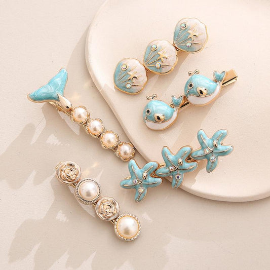 Beach Starfish Shell Cartoon Hairpin Metal Hairpin Hair Accessories