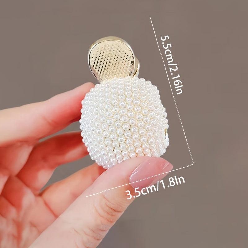 Faux Pearl Rhinestone Hair Claw Ponytail Clip Hair Accessories
