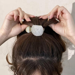 Faux Pearl Rhinestone Hair Claw Ponytail Clip Hair Accessories