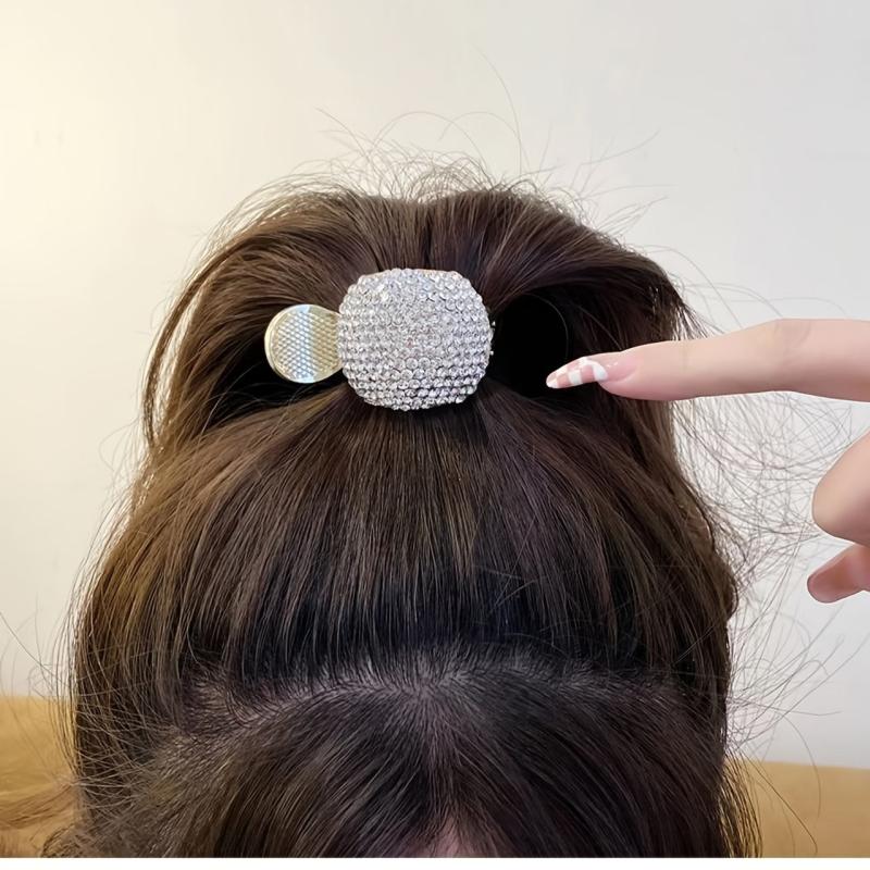 Faux Pearl Rhinestone Hair Claw Ponytail Clip Hair Accessories