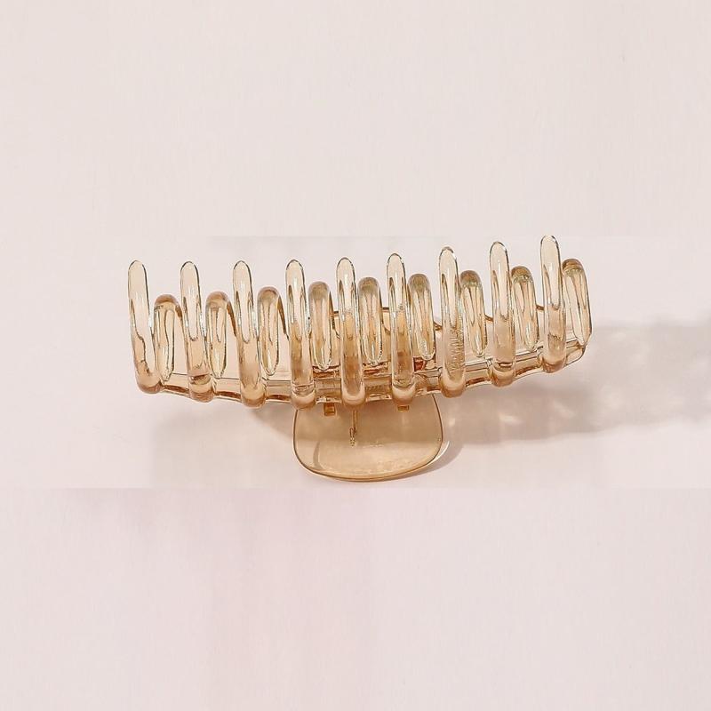 5 Clear Plastic Hair Claw Non Slip Jaw Clip Women Hair Accessories