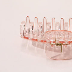 5 Clear Plastic Hair Claw Non Slip Jaw Clip Women Hair Accessories