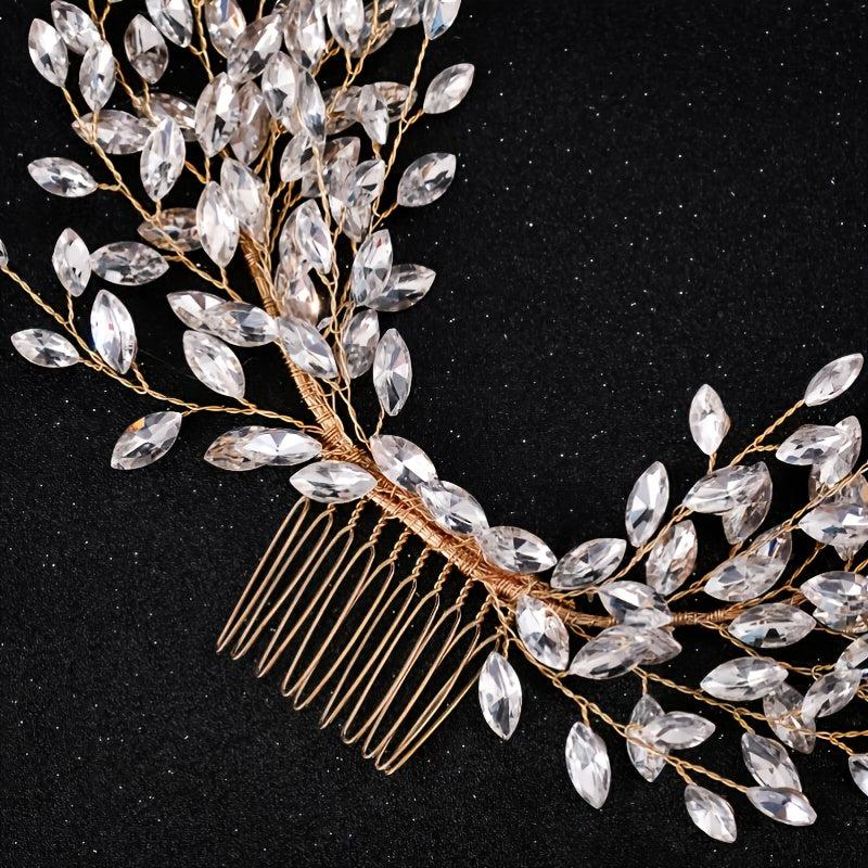 Crystal Pearl Bridal Hair Comb for Wedding