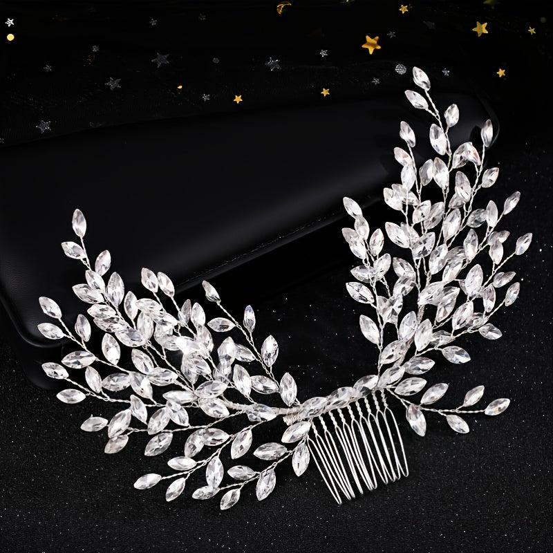 Crystal Pearl Bridal Hair Comb for Wedding