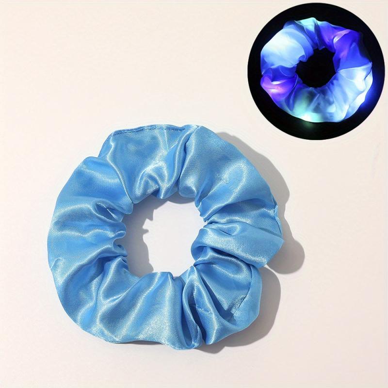 LED Luminous Scrunchies Ponytail Headwear Elastic Hair Tie